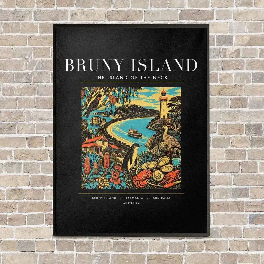 BRUNY ISLAND - Poster - Canvas Framed - Black