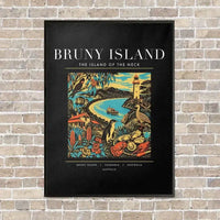 Thumbnail for BRUNY ISLAND - Poster - Canvas Framed - Black