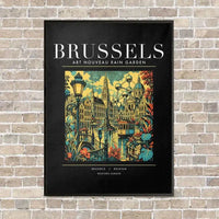 Thumbnail for BRUSSELS - Poster - Canvas Framed - Black