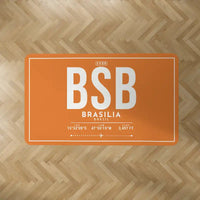 Thumbnail for Brasilia - Presidente Juscelino Kubitschek International Airport (BSB) Carpets - Carpet Rectangle - ID Tag - Orange V2