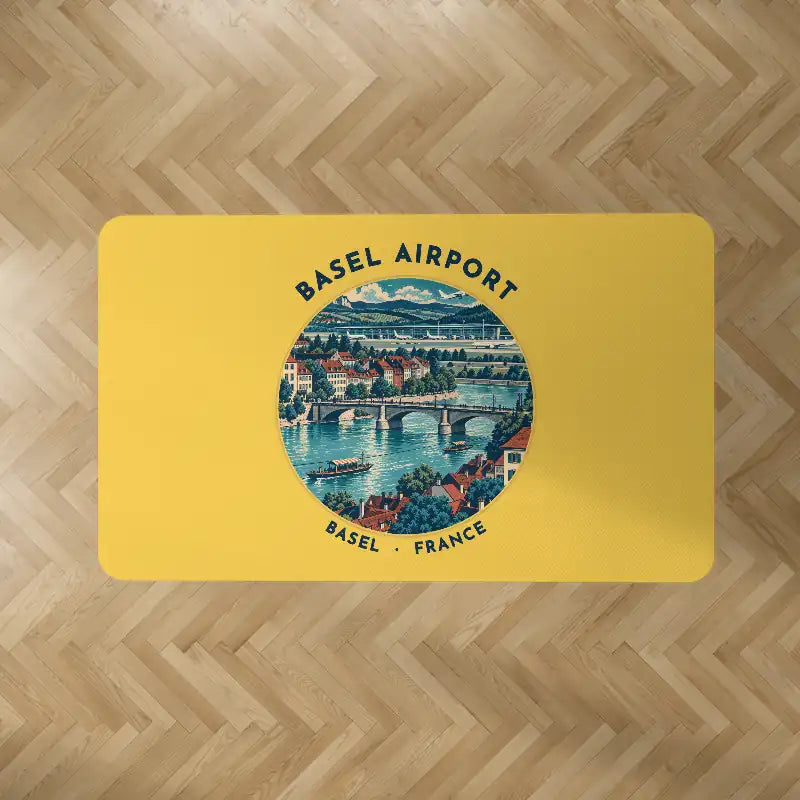 EuroAirport Basel-Mulhouse-Freiburg (BSL) Carpets - Carpet Rectangle - Badge - Yellow V2