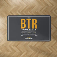 Thumbnail for Baton Rouge Metropolitan Airport (BTR) Carpets - Carpet Rectangle - ID Tag + Name - Dark Gray V2