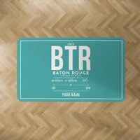 Thumbnail for Baton Rouge Metropolitan Airport (BTR) Carpets - Carpet Rectangle - ID Tag + Name - Turquoise V2