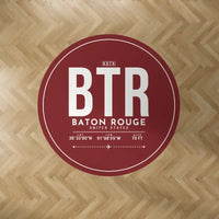 Thumbnail for Baton Rouge Metropolitan Airport (BTR) Carpets - Carpet Round - ID Tag - Dark Red V2
