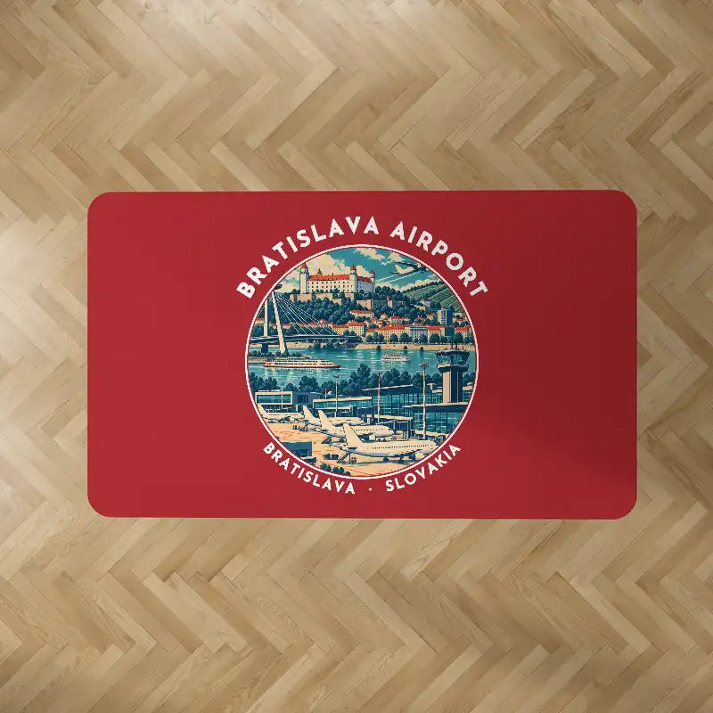 M. R. Stefanik Airport (BTS) Carpets - Carpet Rectangle - Badge - Red V2