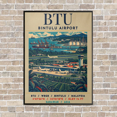 BTU - Poster - Canvas Framed - Beige