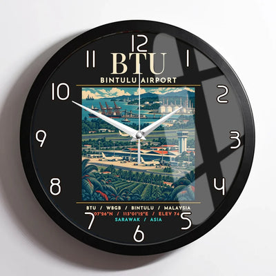 BTU - Poster - Wall Clock Framed - Black