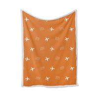 Thumbnail for Patrick Leahy Burlington International Airport (BTV) Bedding Sets & Blankets - Blanket - Pattern - Orange