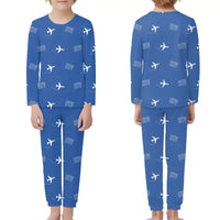Thumbnail for Patrick Leahy Burlington International Airport (BTV) Pajamas - Children Pajamas - Blue
