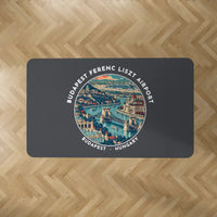 Thumbnail for Budapest Ferenc Liszt International Airport (BUD) Carpets - Carpet Rectangle - Badge - Dark Gray V2