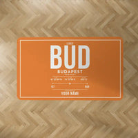 Thumbnail for Budapest Ferenc Liszt International Airport (BUD) Carpets - Carpet Rectangle - ID Tag + Name - Orange V2