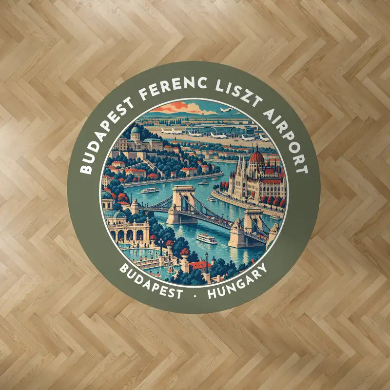 Budapest Ferenc Liszt International Airport (BUD) Carpets - Carpet Round - Badge - Green Army V2