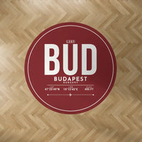 Thumbnail for Budapest Ferenc Liszt International Airport (BUD) Carpets - Carpet Round - ID Tag - Dark Red V2