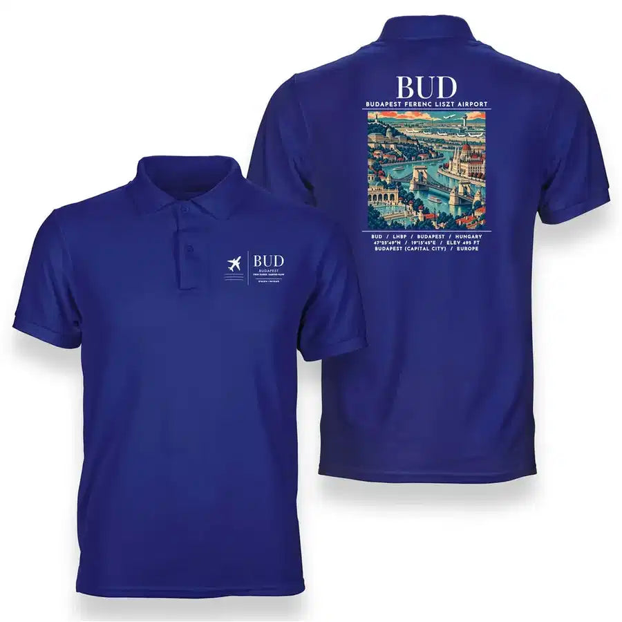 BUD - Poster - Double-Side Polo - Blue