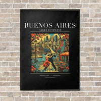 Thumbnail for BUENOS AIRES - Poster - Canvas Framed - Black