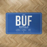 Thumbnail for Buffalo Niagara International Airport (BUF) Carpets - Carpet Rectangle - ID Tag - Blue V2