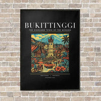 Thumbnail for BUKITTINGGI - Poster - Canvas Framed - Black