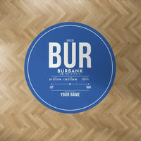Thumbnail for Hollywood Burbank Airport (BUR) Carpets - Carpet Round - ID Tag + Name - Blue V2