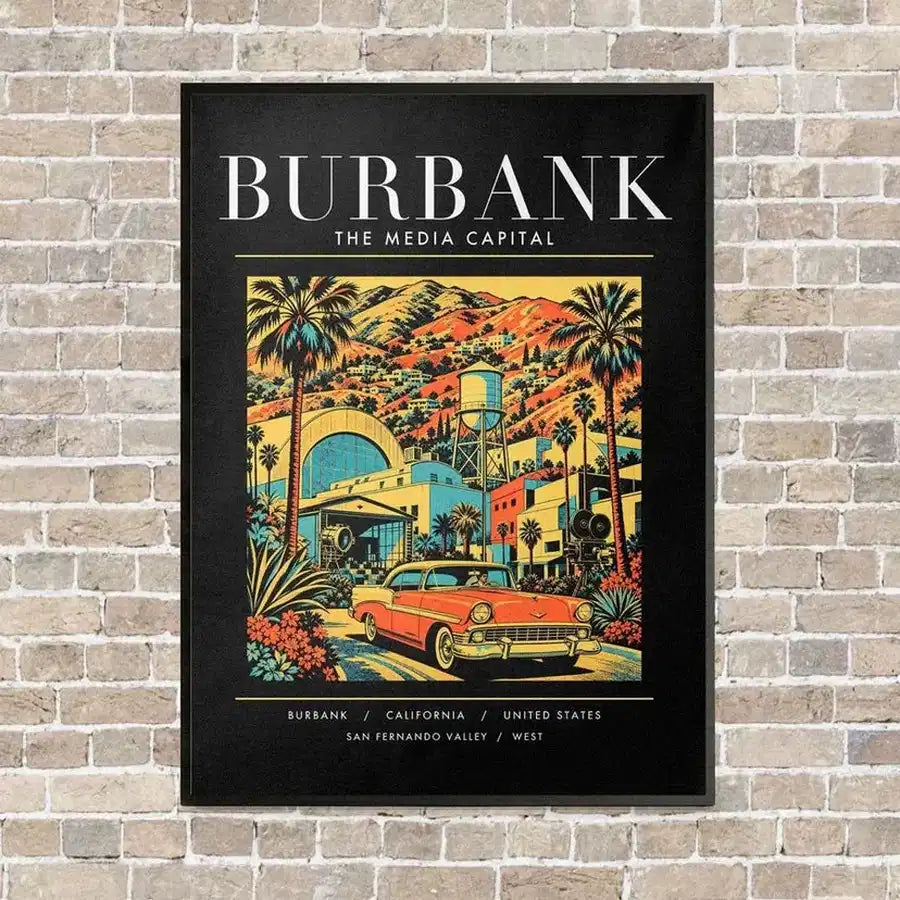 BURBANK - Poster - Canvas Framed - Black