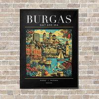 Thumbnail for BURGAS - Poster - Canvas Framed - Black