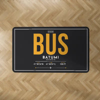 Thumbnail for Alexander Kartveli Batumi International Airport (BUS) Carpets - Carpet Rectangle - ID Tag - Black