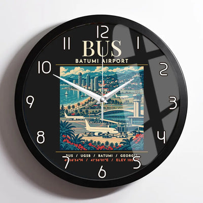 BUS - Poster - Wall Clock Framed - Black