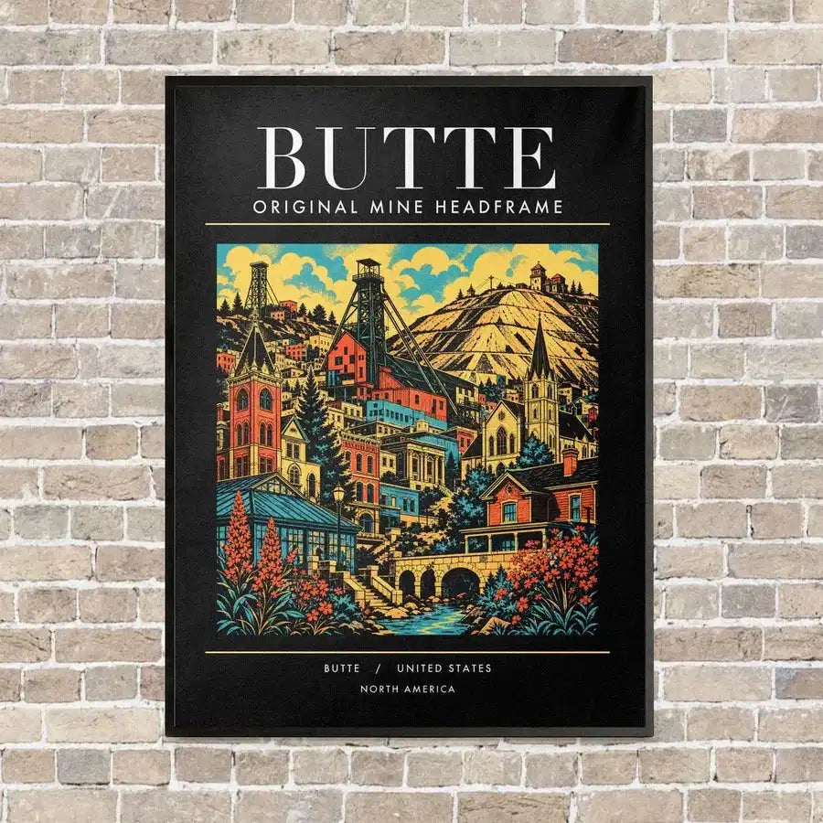 BUTTE - Poster - Canvas Framed - Black