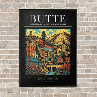 Thumbnail for BUTTE - Poster - Canvas Framed - Black