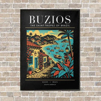 Thumbnail for BUZIOS - Poster - Canvas Framed - Black