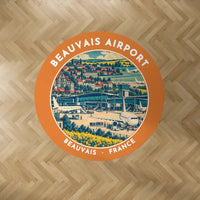 Thumbnail for Paris Beauvais Airport (BVA) Carpets - Carpet Round - Badge - Orange V2