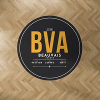Thumbnail for Paris Beauvais Airport (BVA) Carpets - Carpet Round - ID Tag - Black V2