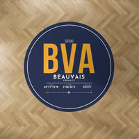 Thumbnail for Paris Beauvais Airport (BVA) Carpets - Carpet Round - ID Tag - Dark Blue V2