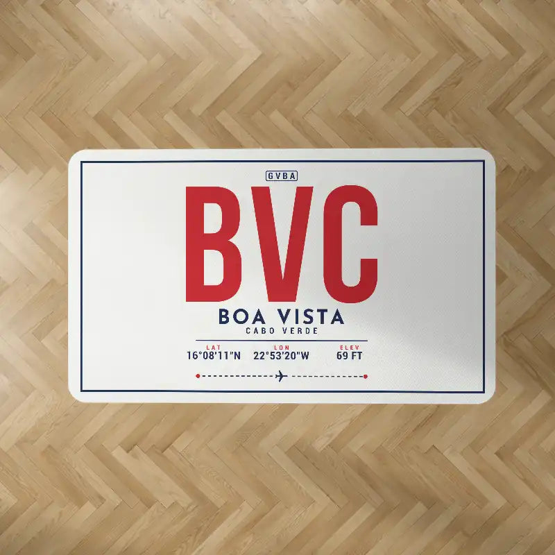 Boa Vista Aristides Pereira International Airport (BVC) Carpets - Carpet Rectangle - ID Tag - White V2