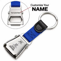 Thumbnail for BVC - Seat Belt Key Chain - Customizable Boarding Pass - Blue