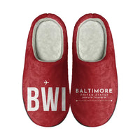 Thumbnail for Baltimore-Washington International Thurgood Marshall Airport (BWI) Slippers & Flip Flops - Slippers - Cotton - Code - Different - Red