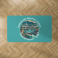 Thumbnail for Brunei International Airport Bandar Seri Begawan (BWN) Carpets - Carpet Rectangle - Badge - Turquoise V2