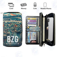 Thumbnail for Bydgoszcz Ignacy Jan Paderewski Airport (BZG) Leather Wallets - Zip Long Wallet - Scene