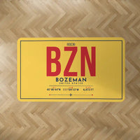 Thumbnail for Bozeman Yellowstone International Airport (BZN) Carpets - Carpet Rectangle - ID Tag - Yellow V2