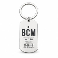 Thumbnail for Bacău International Airport BCM - Key Chain - Original Design - Silver
