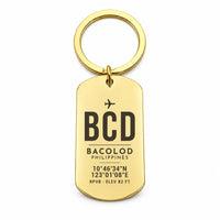 Thumbnail for Bacolod-Silay International Airport BCD - Key Chain - Original Design - Gold