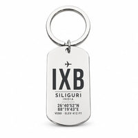 Thumbnail for Bagdogra International Airport IXB — Siliguri - Key Chain - Original Design - Silver