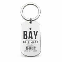 Thumbnail for Baia Mare Airport BAY - Key Chain - Original Design - Silver