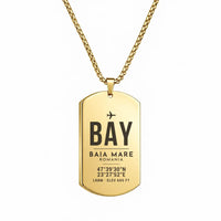 Thumbnail for Baia Mare Airport BAY - Necklace - Original Design - Gold