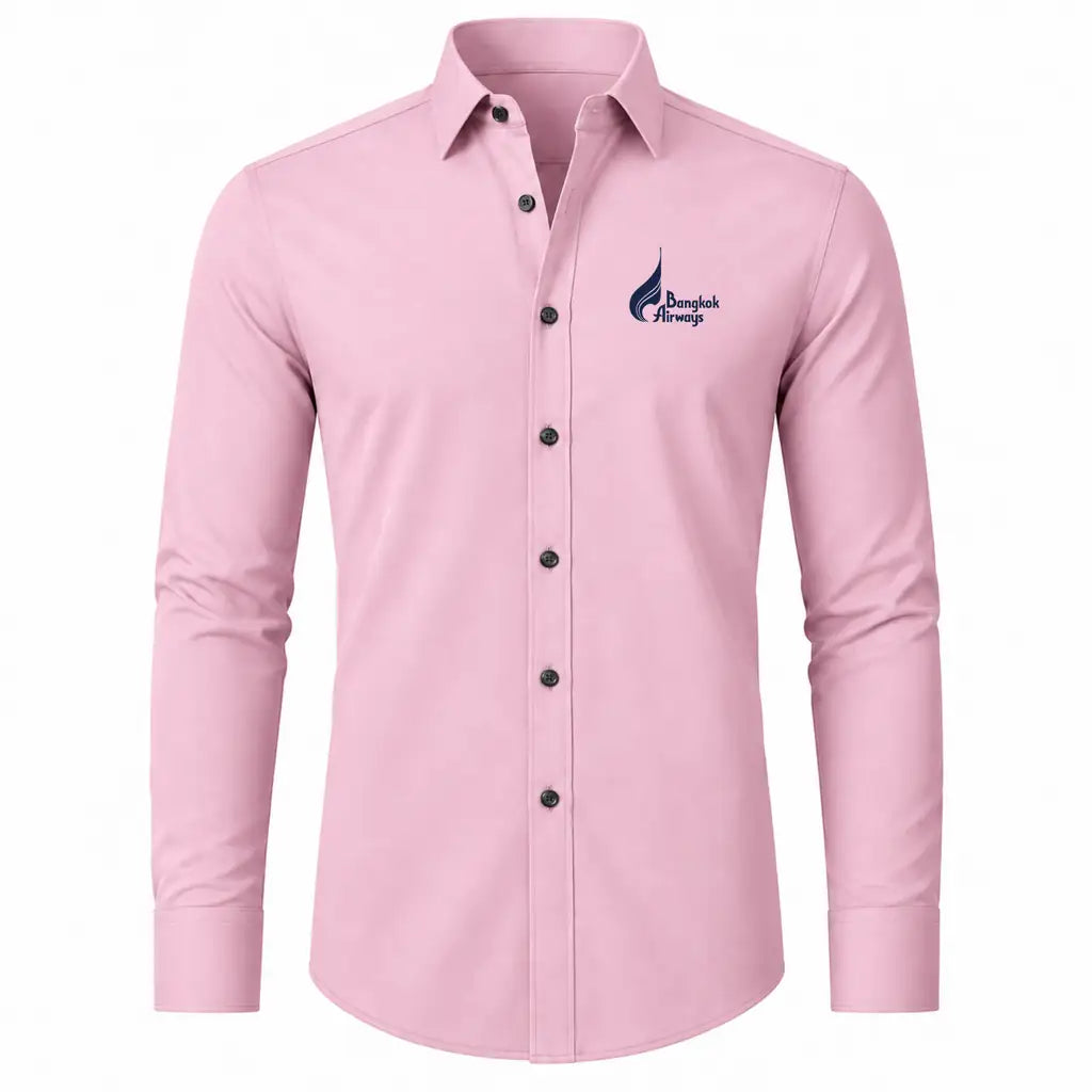 Bangkok Airways Airlines Long Sleeve Shirt - Pink