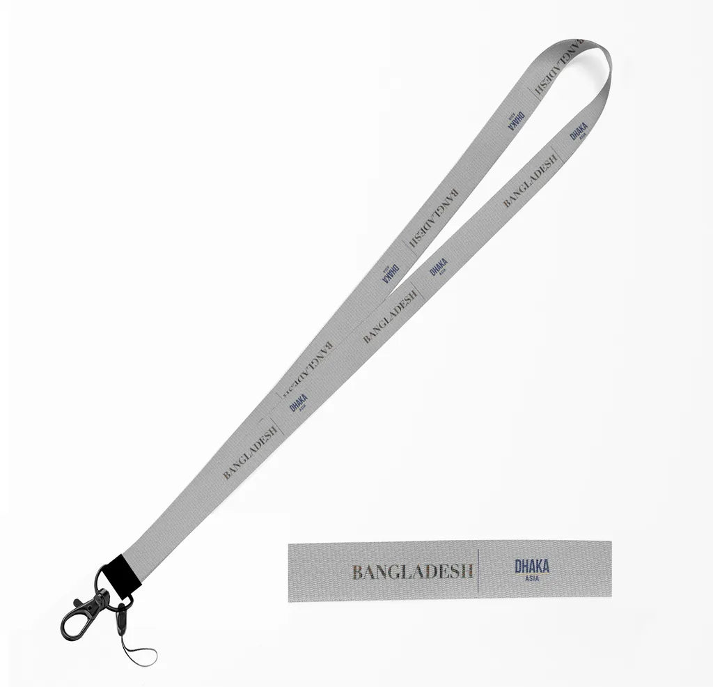 Bangladesh Country Series lanyard - light gray