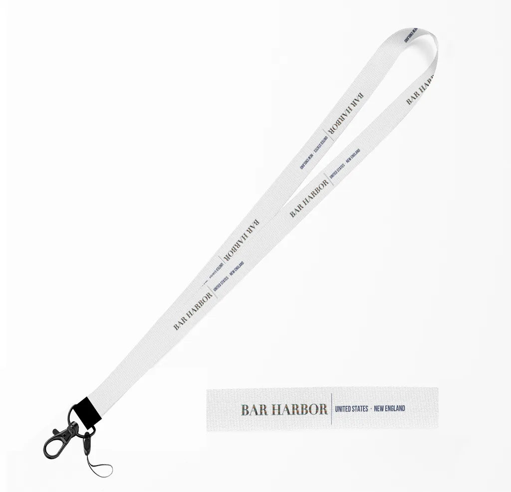 Bar Harbor City Series lanyard - white