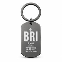 Thumbnail for Bari Karol Wojtyła Airport BRI - Key Chain - Original Design - Black