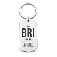Thumbnail for Bari Karol Wojtyła Airport BRI - Key Chain - Original Design - Silver