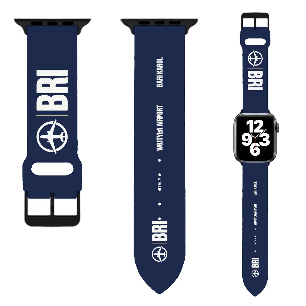 WBV6 | Bari Karol Wojtyła Airport BRI | Navy Blue (Metal Buckle)