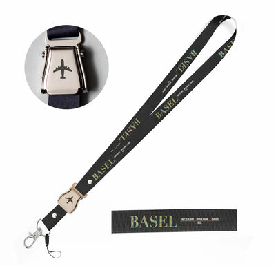 Basel City Series seat belt lanyard - black
